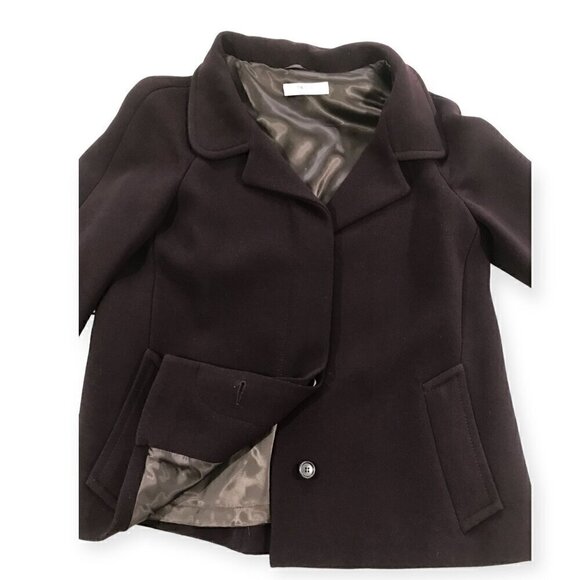 Prada wool dark burgundy/brown short coat, Size 44 Italian (US 10) - Picture 6 of 15